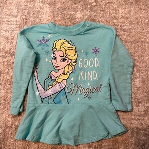 Disney Frozen Elsa Kids Sweatshirt - Teal size 2T